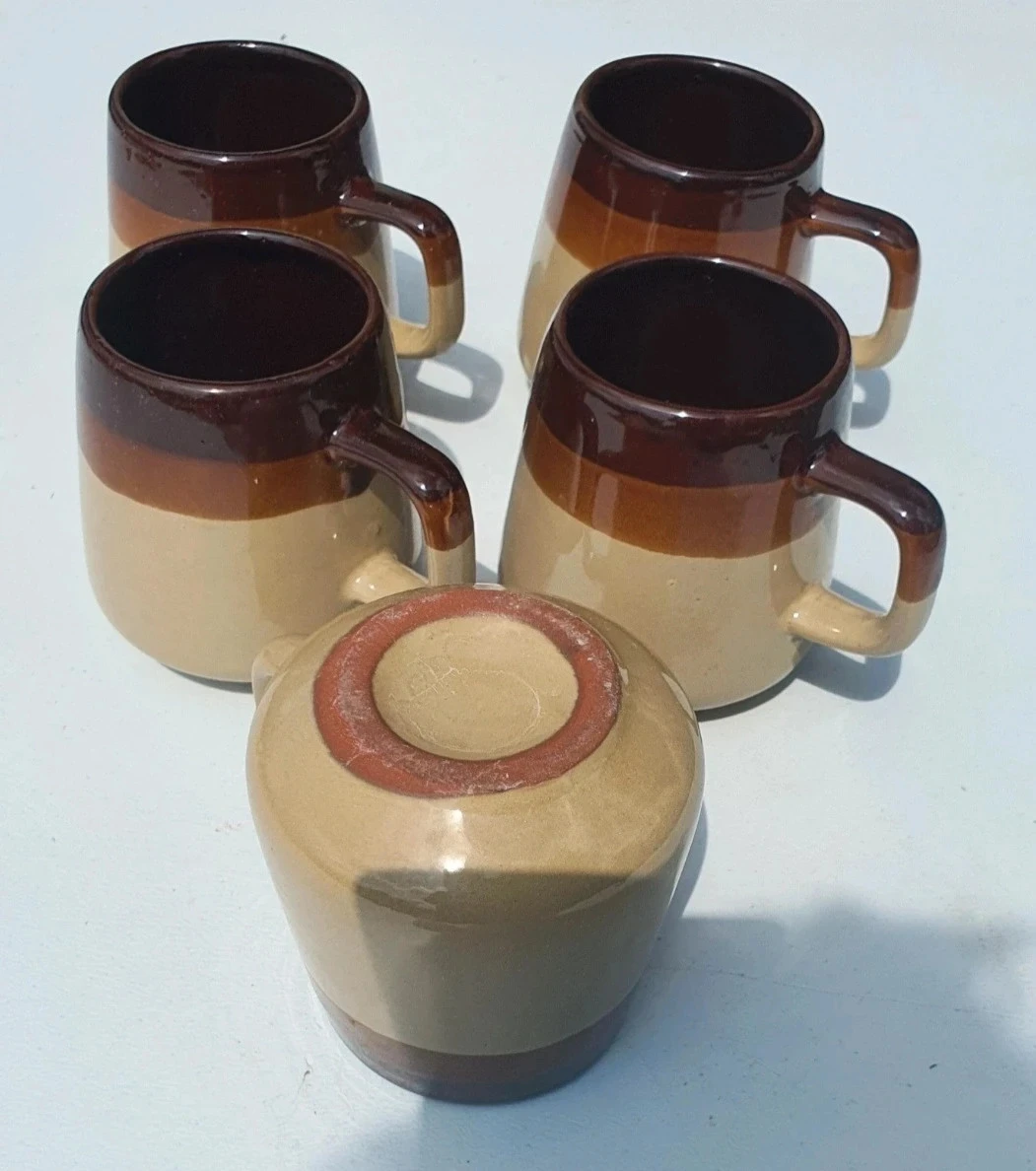 Lot of 5 coffee cups in gré - vintage – photo 3